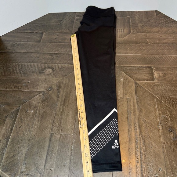 LILYBOD WOMEN’S SOULCYCLE BLACK COLOR WHITE STRIPES HIGH WAIST LEGGINGS SIZE M . - Picture 11 of 11